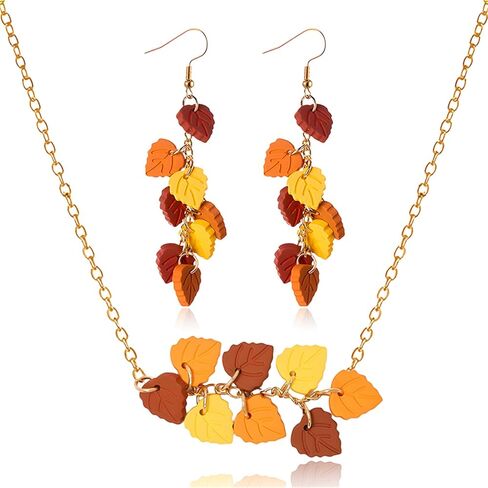 Thanksgiving Maple Leaf Earrings for Women Handmade Red Yellow Clay Earrings Autumn Lightweight Fun Colorful Earrings Fall Wedding Jewelry Gift (Multiple Maple Leaves) in Kuwait