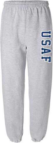 USAF Big and Bold Elastic Bottom Sweatpants with White Print in Saudi Arabia