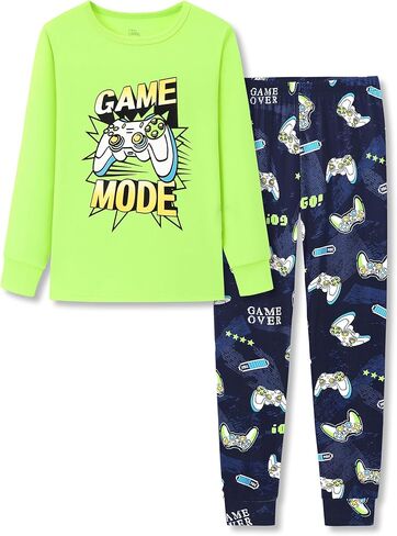 Tebbis Little Boys Pajamas - Soft Snug-fit PJs Long Sleeves & Pants Sleepwear Set Baseball Toddler Jammies Size 4T-14 in Saudi Arabia