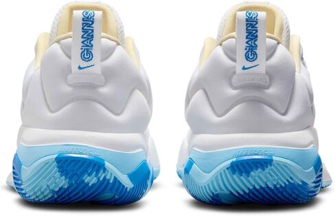 حذاء كرة السلة Giannis Immortality 3 للرجال من Nike، أبيض Lt Photo Blue Lt Laser Orange، 12 US in Kuwait