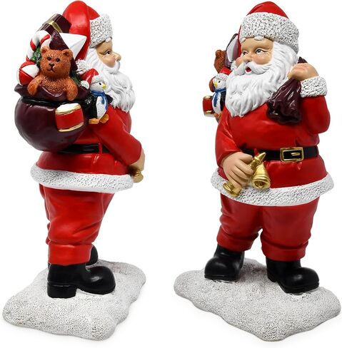 هدية بوتيك عيد الميلاد سانتا كلوز تمثال 10.5 بوصة ريفي راتنج تمثال النحت الشكل الهدايا الديكور خمر داخلي الجدول عيد الميلاد ديكور العرض in Kuwait