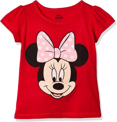 Disney Little Girls' Minnie Mouse Big Face Girls T-Shirt, Red, 4T in Saudi Arabia