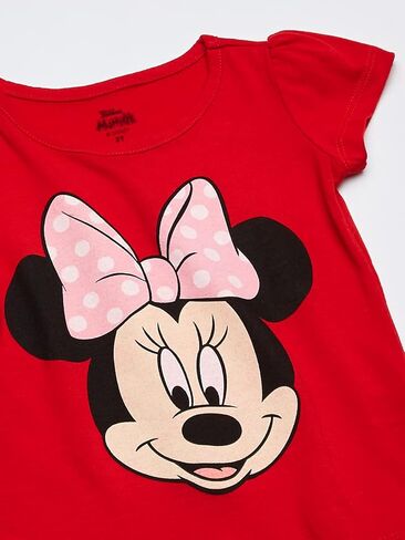 Disney Little Girls' Minnie Mouse Big Face Girls T-Shirt, Red, 4T in Saudi Arabia