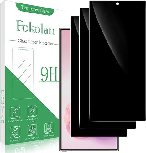 Pokolan [3-Pack] Screen Protector for Samsung Galaxy A25 5G Tempered Glass Film, 9H Hardness, Bubble Free, Easy to Install, Case Friendly in Kuwait