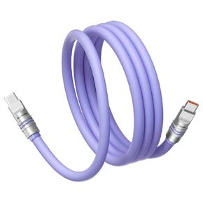 كابل شاحن Hichain USB C برتقالي بطول 6.5 قدم، سلك شحن سريع من النوع C بقدرة 100 وات من السيليكون لنقل البيانات للهاتف Samsung Galaxy Pixel Xiaomi PS5 WH-CCO6.5 in Kuwait