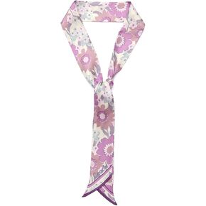 COACH womens Laurel Floral Printed Silk Skinny in Kuwait