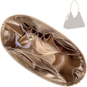 Luxe Silk Purse Organizer compatible with LV Slouchy PM/MM Organizer - Perfect Fit Full Height Coverage, 17+ Pockets, Premium Quality No Bulky Effect (Ebony, For Slouchy MM) in Saudi Arabia