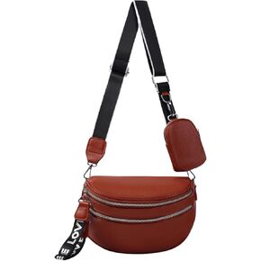 Crossbody Bag Bum Bag for Women Trendy Fanny Packs Belt Bags with Adjustable Strap for Gym Shopping Daily,Black in Kuwait