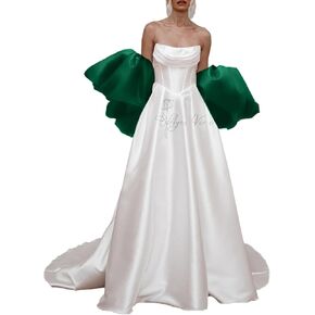Unique Satin Removable Shawl Cape with Puff Sleeves for Women’s Dresses Women Accessory for Bridal Evening or Casual Looks in Saudi Arabia