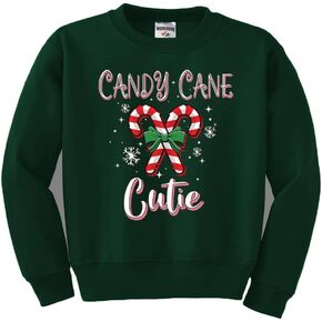 Wild Bobby Candy Cane Cutie Christmas Sweater Unisex Boys Girls Crewneck Sweatshirt in Kuwait