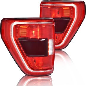 GRAND ORANGE Rear Tail Lights Compatible with Ford F150 2018 2019 2020 W/Bulbs & Wiring Harness Halogen OE-Style Tail Lamps Smoke Lens JL3Z-13405-H in Saudi Arabia