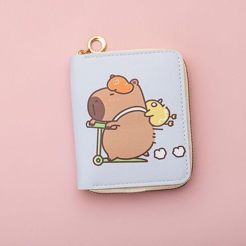 Money Coin Purse INS Style Vintage Capybara Credit Card Holoder Mini PU Card Wallets(F) in Saudi Arabia