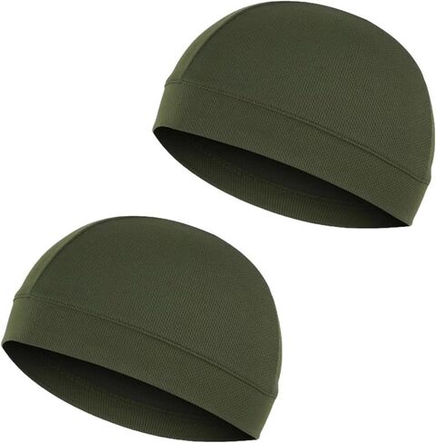 2 Pcs Skull Caps Cycling Helmet Liner Beanie for Men Women Cooling Sweat-Wicking Running Hats in Saudi Arabia
