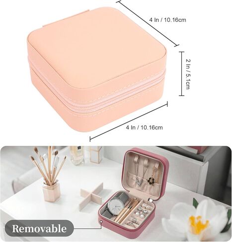 مجموعة من 36 علبة مجوهرات للسفر، 6 ألوان 4×4×2 في صندوق مجوهرات صغير محمول منظم لخواتم الأقراط والقلائد، مجموعة مجوهرات صغيرة من جلد البولي يوريثان لهدايا وصيفات العروس للنساء in Kuwait