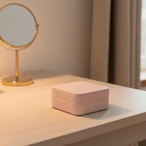 مجموعة من 36 علبة مجوهرات للسفر، 6 ألوان 4×4×2 في صندوق مجوهرات صغير محمول منظم لخواتم الأقراط والقلائد، مجموعة مجوهرات صغيرة من جلد البولي يوريثان لهدايا وصيفات العروس للنساء in Kuwait