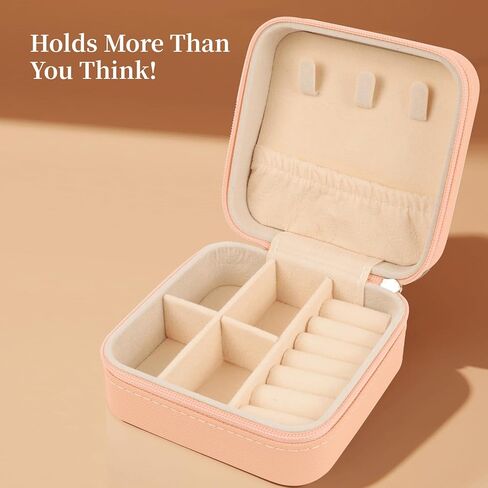 مجموعة من 36 علبة مجوهرات للسفر، 6 ألوان 4×4×2 في صندوق مجوهرات صغير محمول منظم لخواتم الأقراط والقلائد، مجموعة مجوهرات صغيرة من جلد البولي يوريثان لهدايا وصيفات العروس للنساء in Kuwait