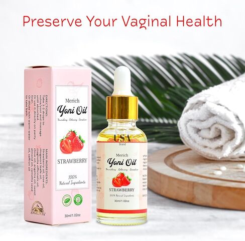 زيت اليوني الطبيعي من ميريش | زيت يوني ديتوكس الأنثوي | يعيد توازن الرقم الهيدروجيني للنساء | يزيل الرائحة | تضييق المهبل طبيعياً وتنظيفه بلطف (الفراولة) in Kuwait