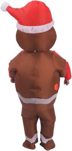 Inflatable Gingerbread Man Costume Christmas Blow Up Costume Adult Inflatable Suit Gingerbread Man for Party in Saudi Arabia