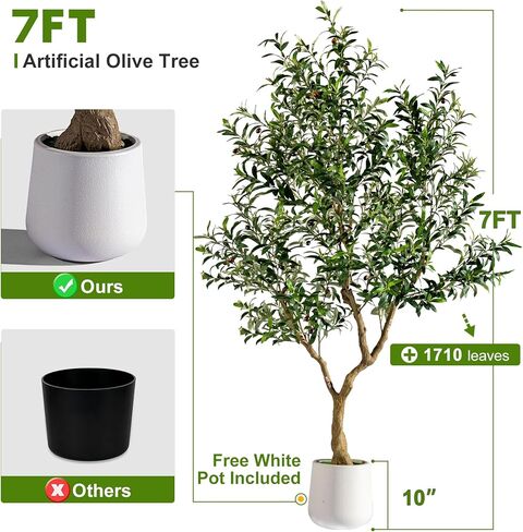 Large Faux Olive Tree Indoor Outdoor Realistic Floor Fake plantas artificiales Trees decorativas Grandes for Home Living Room Master Bedroom Office Porch Outside Patio arboles para decoracion in Saudi Arabia