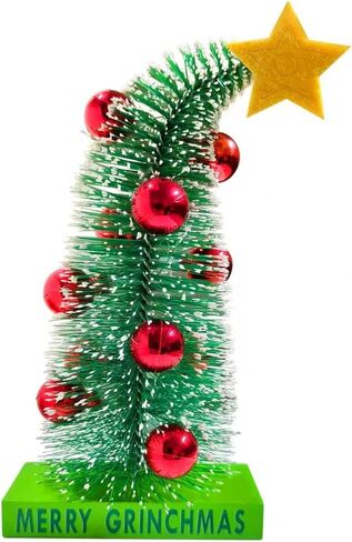 Mini Tabletop Christmas Tree, Bendable Mini Christmas Tree Small Decor Farmhouse Standing for Home Office Tabletop Decoration in Saudi Arabia