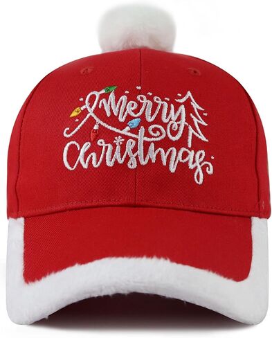 SHANVANKE Merry Christmas Hats for Men Women, Funny Adjustable Cotton Embroidered Xmas Baseball Cap in Saudi Arabia