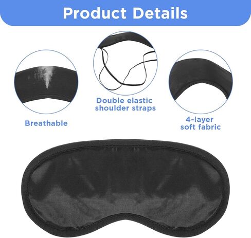 20Pcs Eye Mask Sleep Masks Bulk Blindfolds for Party Games with Adjustable Strap and Nose Pad for Women Men Kids, Black Blindfold for Kids in Saudi Arabia