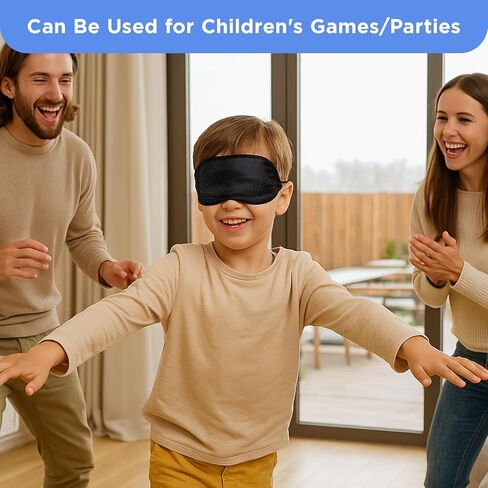 20Pcs Eye Mask Sleep Masks Bulk Blindfolds for Party Games with Adjustable Strap and Nose Pad for Women Men Kids, Black Blindfold for Kids in Saudi Arabia