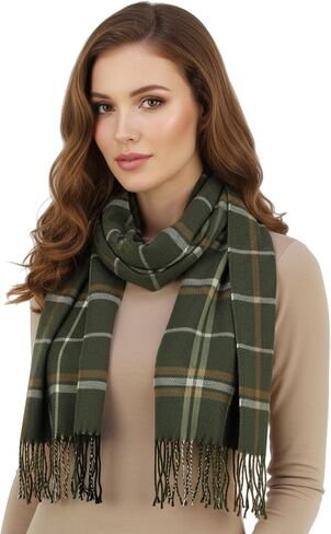 PASKMLNA Ultra-Soft Winter Scarf – Classic Style with Tassel Fringe for Men & Women in Saudi Arabia