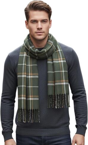 PASKMLNA Ultra-Soft Winter Scarf – Classic Style with Tassel Fringe for Men & Women in Saudi Arabia