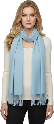 PASKMLNA Ultra-Soft Winter Scarf – Classic Style with Tassel Fringe for Men & Women in Saudi Arabia