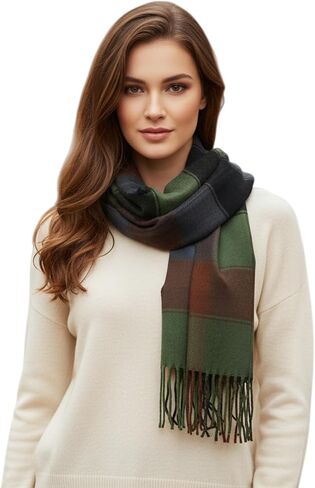 PASKMLNA Ultra-Soft Winter Scarf – Classic Style with Tassel Fringe for Men & Women in Saudi Arabia