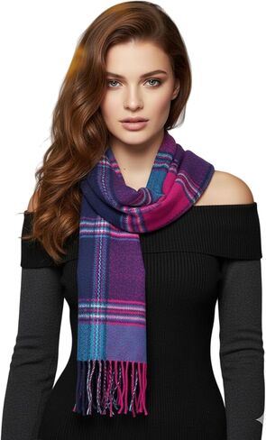 PASKMLNA Ultra-Soft Winter Scarf – Classic Style with Tassel Fringe for Men & Women in Saudi Arabia