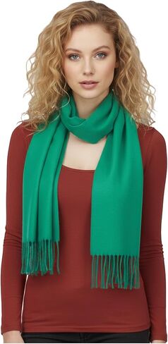 PASKMLNA Ultra-Soft Winter Scarf – Classic Style with Tassel Fringe for Men & Women in Saudi Arabia