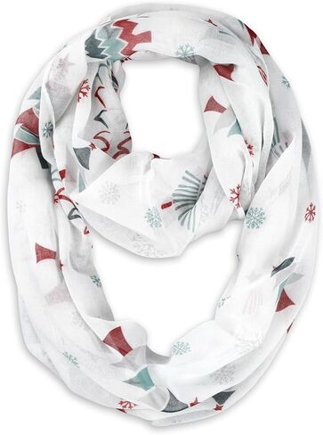 Christmas Scarf for Women Lightweight Christmas Infinity Scarves for Women 2025 Winter Xmas Light Weight Red and Green Xmas Tree Soft Scarf Holiday Gifts Neck Wrap for Mom Sister Friend Party Favor in Saudi Arabia