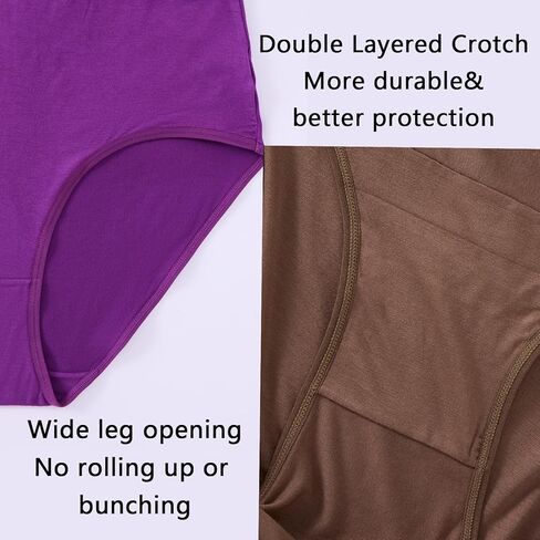ملابس داخلية نسائية قطنية بمقاسات كبيرة XL-5XL متوسطة الخصر عالية التغطية كاملة سراويل نسائية 5 عبوات in Kuwait