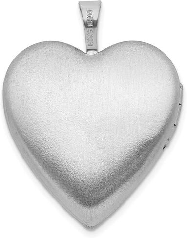 925 Sterling Silver Rh-plated Epoxy 20mm Forever In My Heart Rose Locket Charm Pendant for Women (L- 21 mm, W- 19.5 mm), AFJ-QG-QLS1124-MG in Saudi Arabia