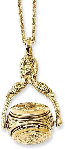 Diamond2Deal 1928 قلادة ذهبية اللون بثلاثة جوانب مدلاة بيضاوية 30 بوصة مجوهرات راقية هدية للنساء in Saudi Arabia