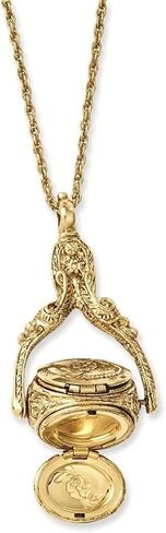 Diamond2Deal 1928 قلادة ذهبية اللون بثلاثة جوانب مدلاة بيضاوية 30 بوصة مجوهرات راقية هدية للنساء in Saudi Arabia