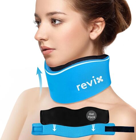 REVIX Soft Neck Brace Cervical Collar, Adjustable Neck Support Brace with Hot Cold Gel Pack, Neck Pain Relief & Neck Support Collar for Sleeping, Stabilizes and Relieves Cervical Spine Pressure in Saudi Arabia