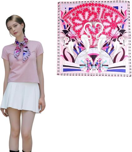 100% Mulberry Silk 21“ Square Scarf for Women，Luxury Fashion Bandana, Lightweight Head Wrap & Neck Scarf Accessory in Saudi Arabia