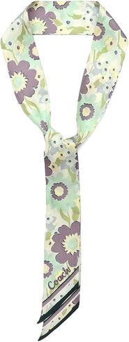 COACH womens Laurel Floral Printed Silk Skinny in Kuwait