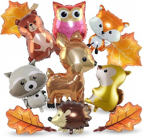 Safari Animal Balloons Set - 9 Giant Jungle Balloons (25-37in) for Kids' Birthday, Baby Shower, Wild One Themed Party Decorations, Includes Lion, Giraffe, Elephant, and More in Saudi Arabia
