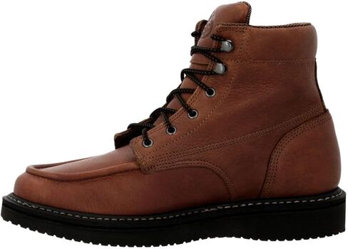 أحذية عمل Georgia Boot PRO-Series للرجال، مقاس 6 بوصات، إسفين عند أصابع القدم، SPR جلد محبب بالكامل، نعل خارجي أسود منتصف الليل لا يترك علامات، نعل خارجي مقاوم للزيوت، هيكل حاشية، مريح وناعم عند الأصابع GB003PRO in Kuwait