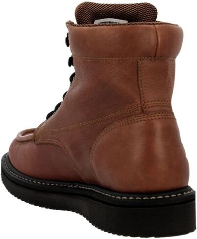 أحذية عمل Georgia Boot PRO-Series للرجال، مقاس 6 بوصات، إسفين عند أصابع القدم، SPR جلد محبب بالكامل، نعل خارجي أسود منتصف الليل لا يترك علامات، نعل خارجي مقاوم للزيوت، هيكل حاشية، مريح وناعم عند الأصابع GB003PRO in Kuwait