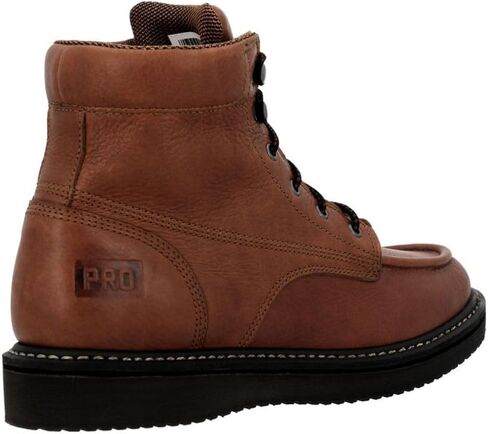 أحذية عمل Georgia Boot PRO-Series للرجال، مقاس 6 بوصات، إسفين عند أصابع القدم، SPR جلد محبب بالكامل، نعل خارجي أسود منتصف الليل لا يترك علامات، نعل خارجي مقاوم للزيوت، هيكل حاشية، مريح وناعم عند الأصابع GB003PRO in Kuwait