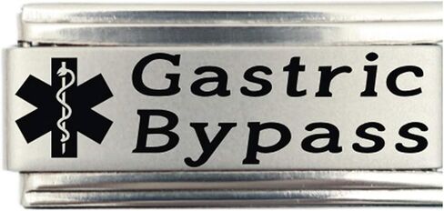 Gastric Bypass Medical Alert Italian Charm Bracelet Jewelry Link in Saudi Arabia