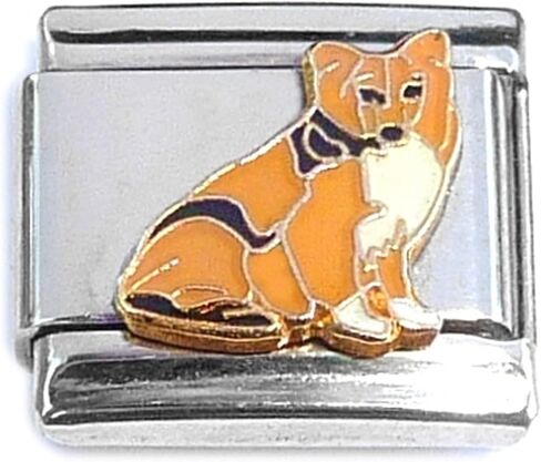 Corgi or Shiba Inu Brown Puppy Dog Italian Charm in Saudi Arabia