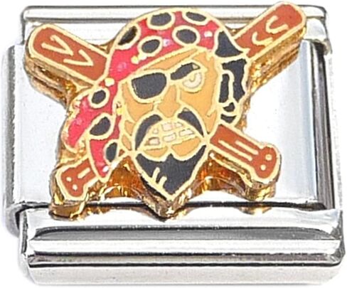 NewCharms Pirate with Eye Patch Italian Charm in Saudi Arabia