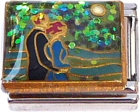 NewCharms Couple On Green Glitter Italian Charm in Saudi Arabia