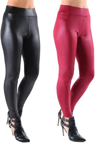 Dinamit Juniors Faux Leather Liquid Wet Look Leggings in Saudi Arabia